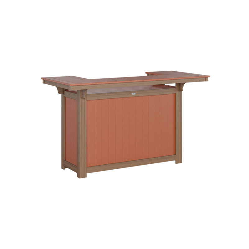 Berlin Gardens Outdoor Island, Antique Mahogany, Mango Orange