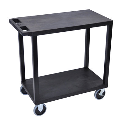 E Series Heavy Duty Utility Cart with 2 Flat Shelves