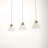 Jeffery - 3 Light Linear Pendant - Brushed Brass Finish - Clear Glass Shade - LED