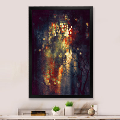 " Grunge Yellowbokeh Abstract Painting "