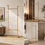 Solid Wood Coat Rack 23.6 x 11 x 71 Inches Natural Wood Wash