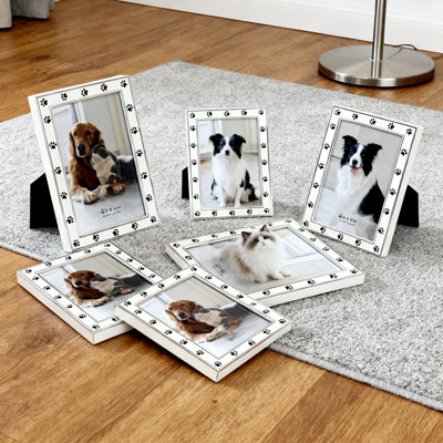 Cadre photo, motif d'empreintes de pattes