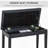 Button Tufted Faux Leather Padded Duet Piano Bench-244285206
