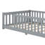 Structure de lit plateforme contemporaine avec garde-corps et lattes robustes-901289902