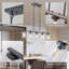 Luminaire suspendu noir 5 lumières Tempe