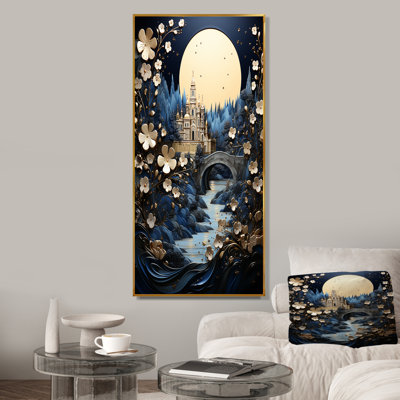 «Blue Glorious Byzantine Landscape I», art mural