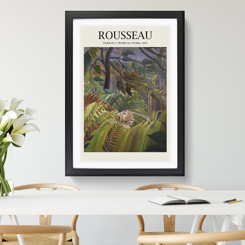 Surprise by Henri Rousseau - Single Picture Frame Print, Black Framed, 48cm H x 36cm W x 2cm D