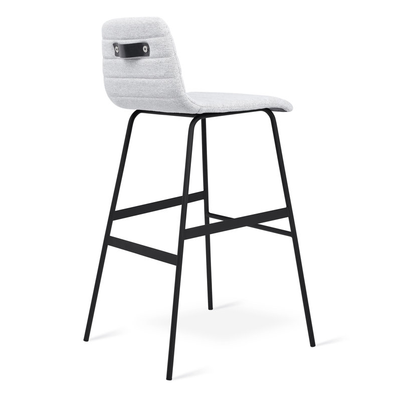 Lecture Upholstered Bar Stool, Pixel Shale