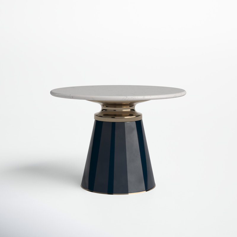 Nebular Round Coffee Table, Black, 17" H x 24" W x 24" D