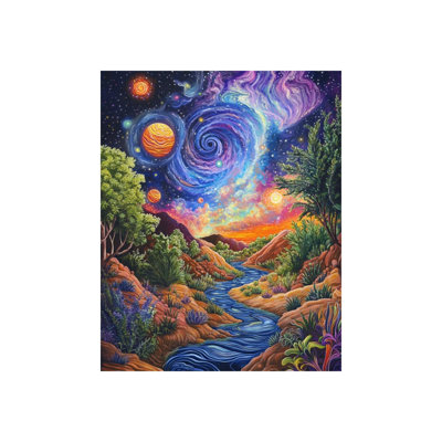 «Starry Night», art mural sur toile sans cadre 16 po x 20 po