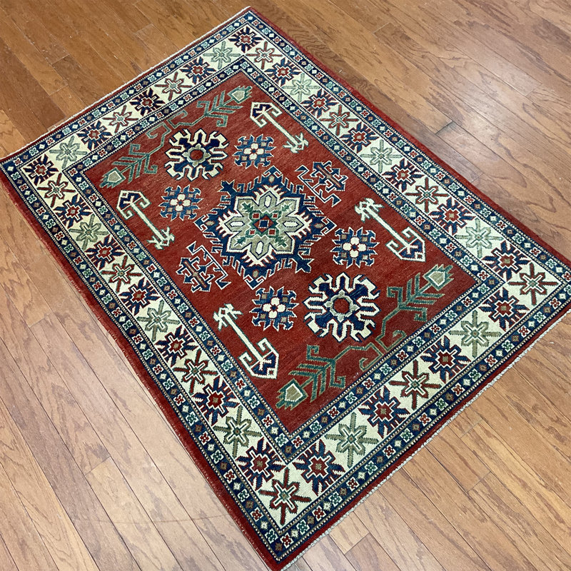  Handmade Kazak Wool Rug