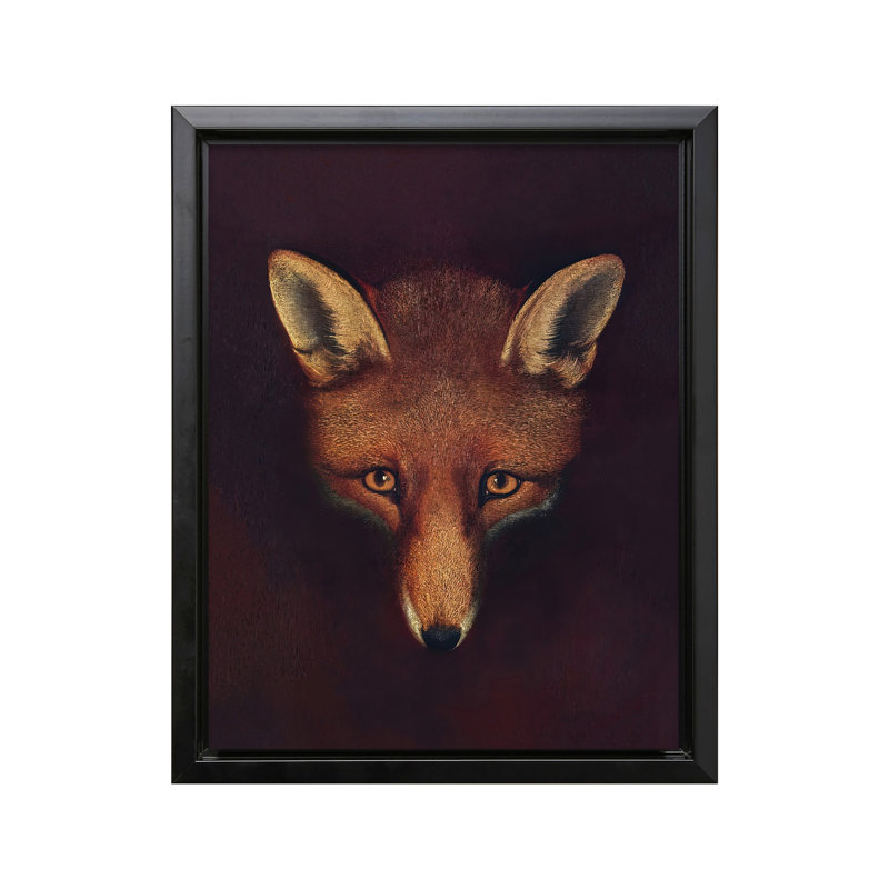 Renard le renard, Black Framed, Canvas, 11"H x 14"W