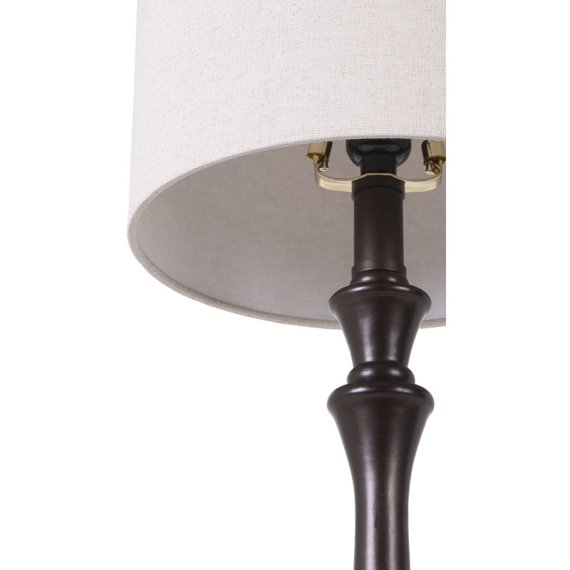 Lampe de table Alecs, Beige, Bronze