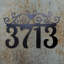 Plaque d'adresse murale 1 ligne "Scrolled Heart"-220928410-220955302