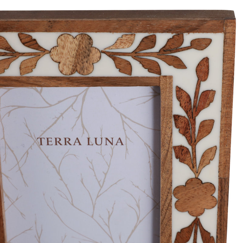 Wood Glass Resin MDF Polyresin Frame - Decorative Boho Style Picture Frame For Casual Home Decor, Stylish And Versatile Accent For Modern And Eclectic Interiors