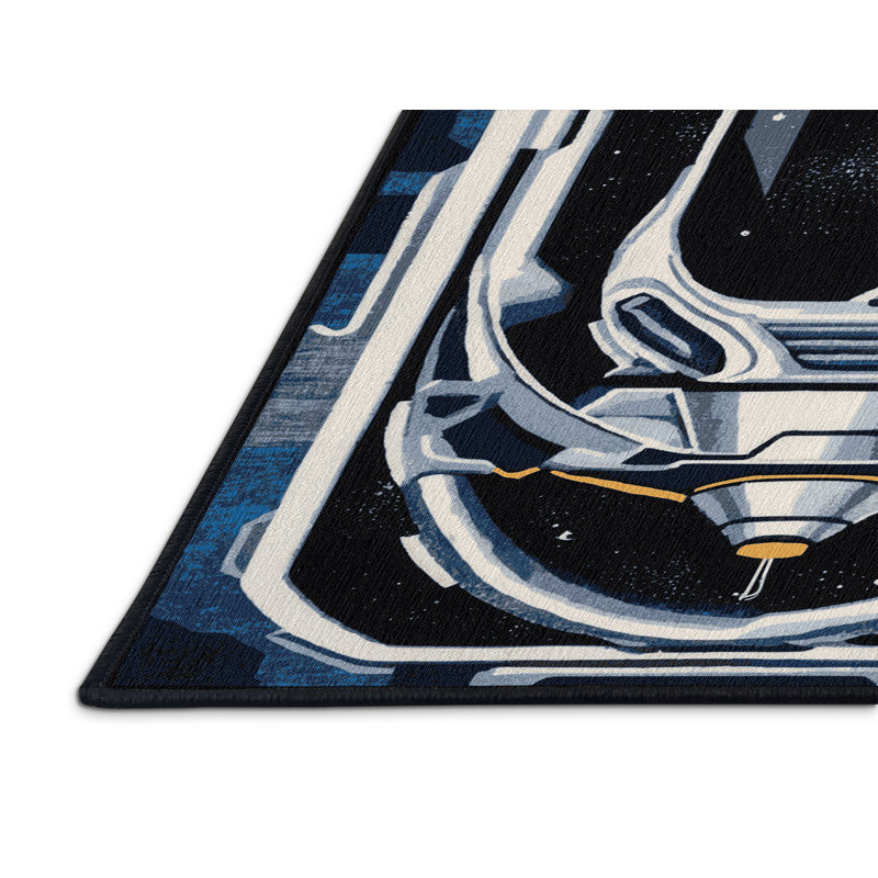 Tapis gris lavable à la machine, Rectangulaire 8 pi x 12 pi