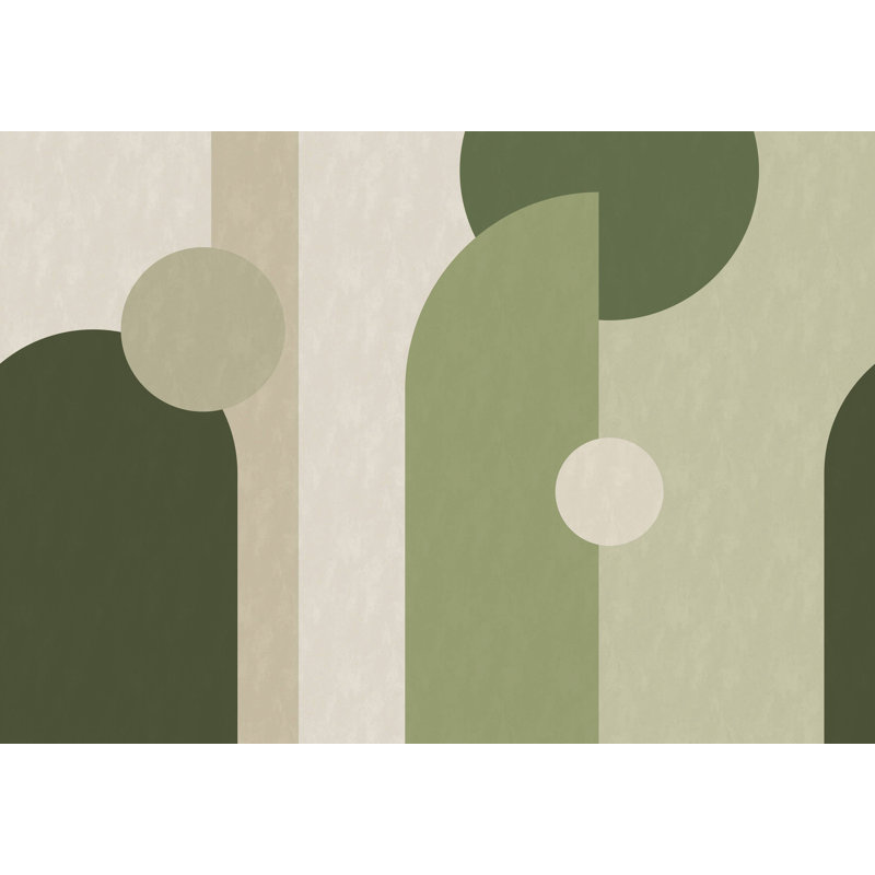 Superfresco Easy Curve & Arch Geometric Print To Order Mural, 400cm L x 280cm W, Green