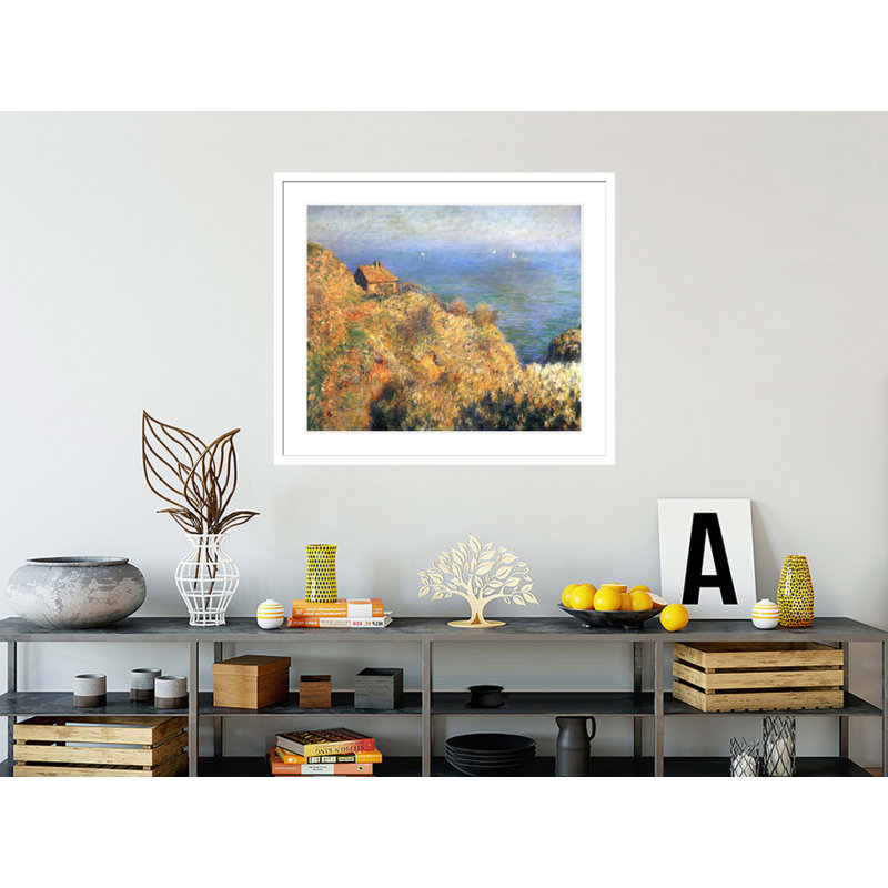 «Falaises à Varengeville» par Claude Monet, impression giclée encadrée, H 33,5 po x l 39,12 po
