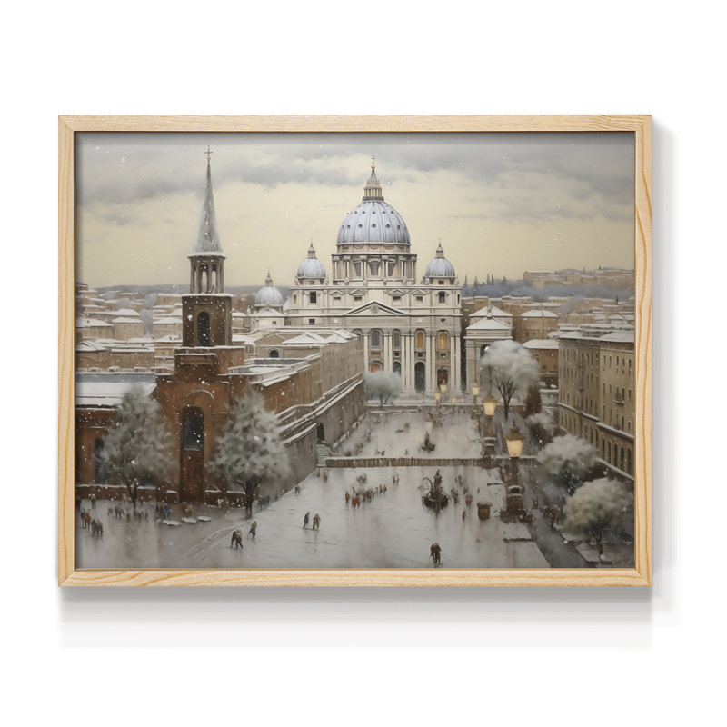 Chirstmas Art-CCCXXXV -Framed Print - Restickable, H 8 po x l 10 po, Naturel