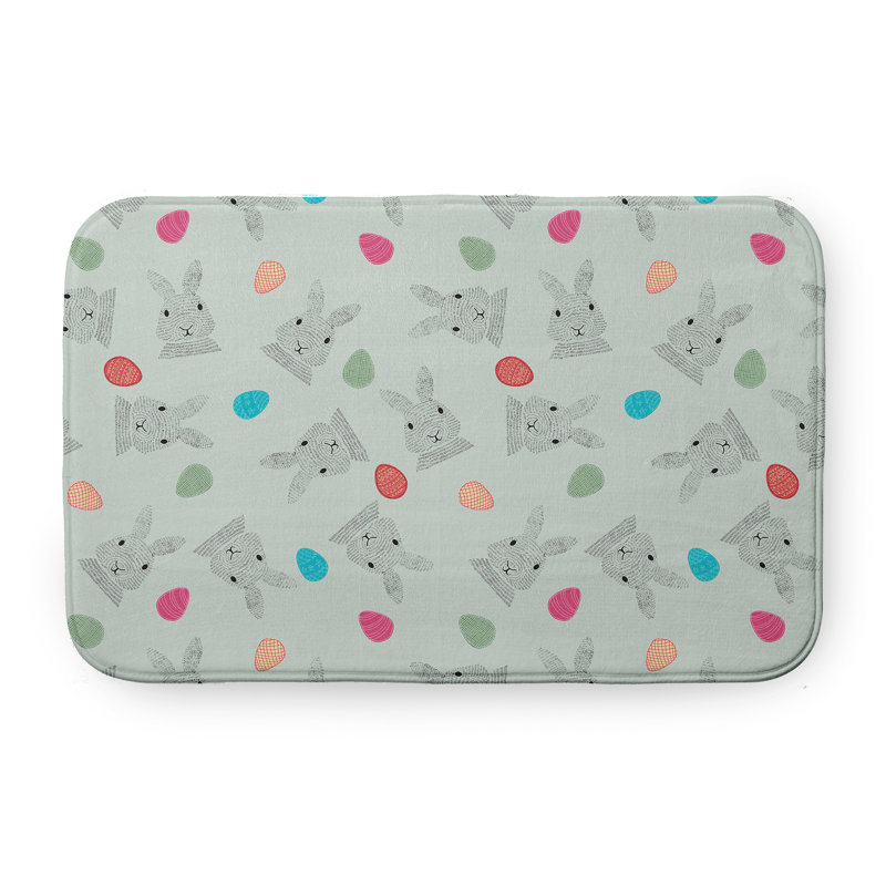 Tapis de bain Brieya, L 17 po x L 24 po, Vert
