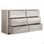 Commode 6 tiroirs avec grands tiroirs en tissu, gris-550520684
