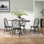 Ensemble de 4 chaises de salle à manger en bois rétro noir à motif de fuseaux de style sépulveda Sepulveda