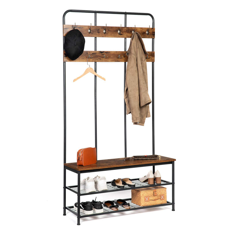Anarely Hall Tree 100cm Wide with Bench and Shoe Storage