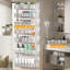 Organisateur de garde-manger à 8 niveaux avec paniers en maille, étagère à épices réglable et stable pour la cuisine et la salle de bain (l 8 po x 8 po, blanc)