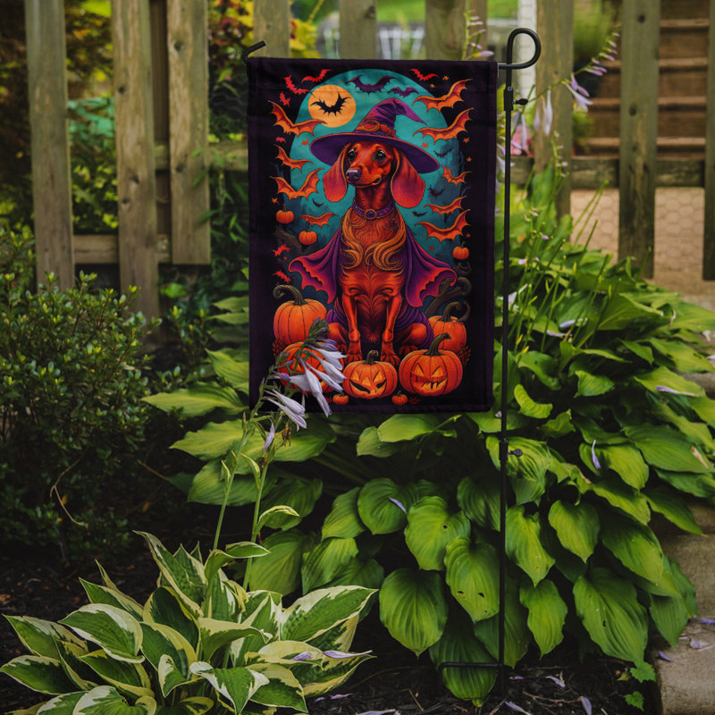 Drapeau de jardin d'Halloween en polyester Jaleaha, 15,5 po x 11,25 po