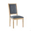 Chaises de salle à manger French Country - Dossier élégant en canne et sièges rembourrés avec pieds cannelés - Finition rustique patinée - Structure en bois d'hévéa massif - Chaises de cuisine et de salle à manger d'inspiration rétro-1351025008