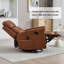 Fauteuil inclinable manuel massant et chauffant en cuir véritable jaune foncé avec bascule et pivot pour salon-429520163