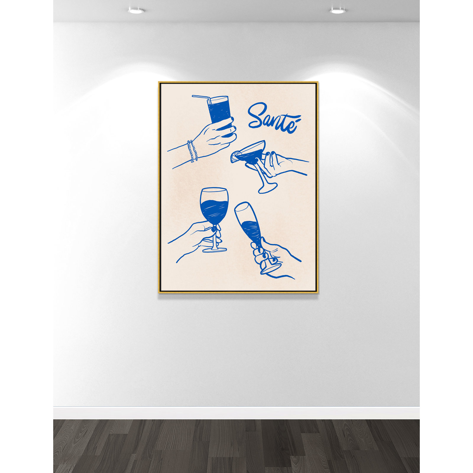 Sante Print by Kimberly Allen, 37.5'' W x 49.5'' H, Gold Floater