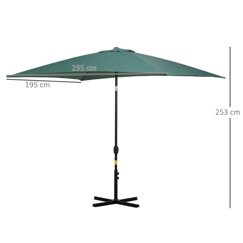 295cm Market Parasol, Green