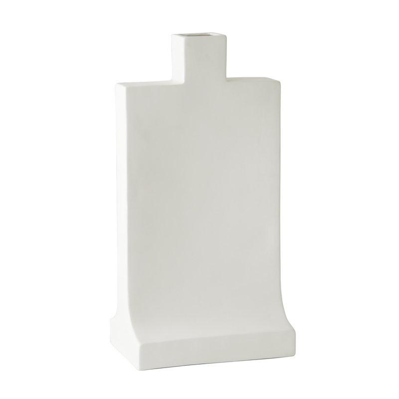 Icon Vase-Matte White, 23" H x 12" W x 7.75" D