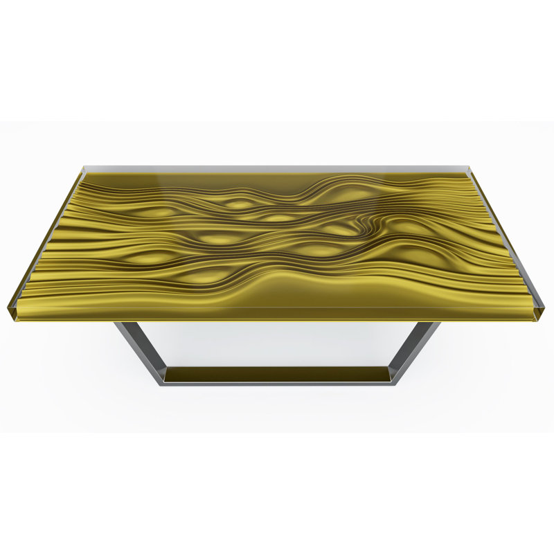 Table basse à bulles, H 18 po x L 47,2 po x l 23,6 po, Or