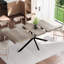 Table de salle à manger rectangulaire extensible de 55,11 po à 70,86 po, plateau Carole gris avec plaque centrale embossée de même couleur, avec boîte de rangement, convient aux salles à manger, cuisines et salons, gris