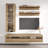 Laryssa 63" Modern Floating Wall Mounted Entertainment Center with 16-Color LED Lighting, High Gloss Finish-1673387166