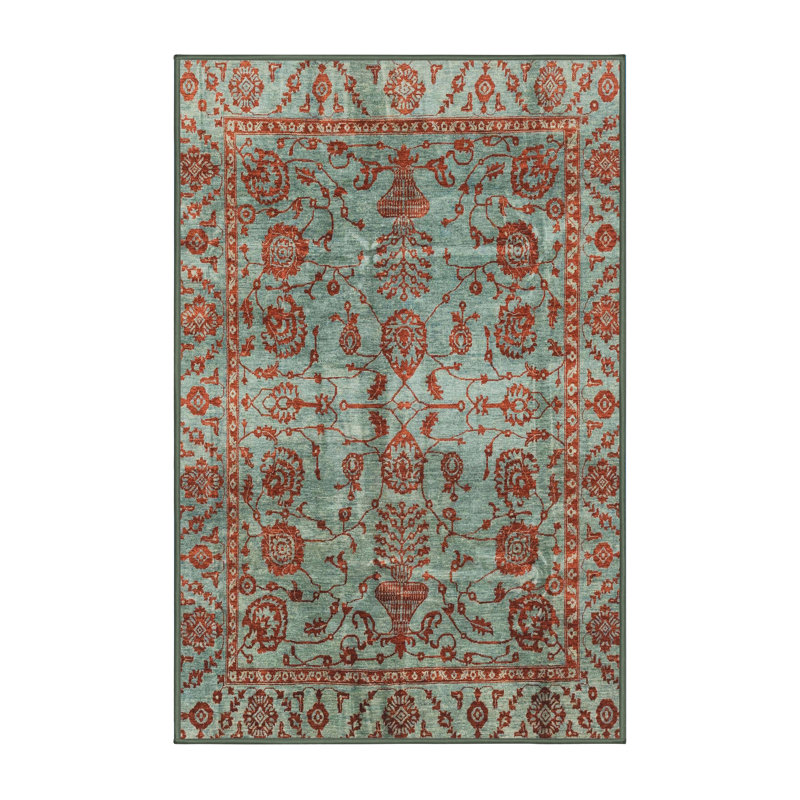 Tapis abstrait 10085 lavable à la machine 4085, Rectangle 7 pi x 10 pi