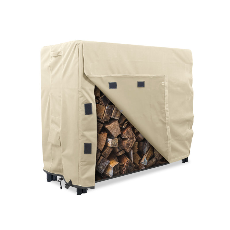 Goodman Outdoor Log Rack Cover, 42" H x 48" W x 24" D, Beige