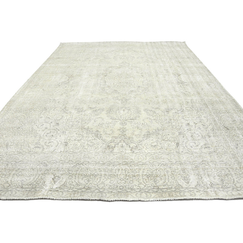Cream Traditional 9X12 Oriental Area Rug