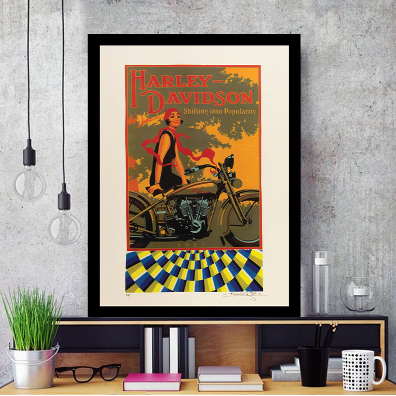 Harley-Davidson Motorcyle Lady - cadre photo, impression