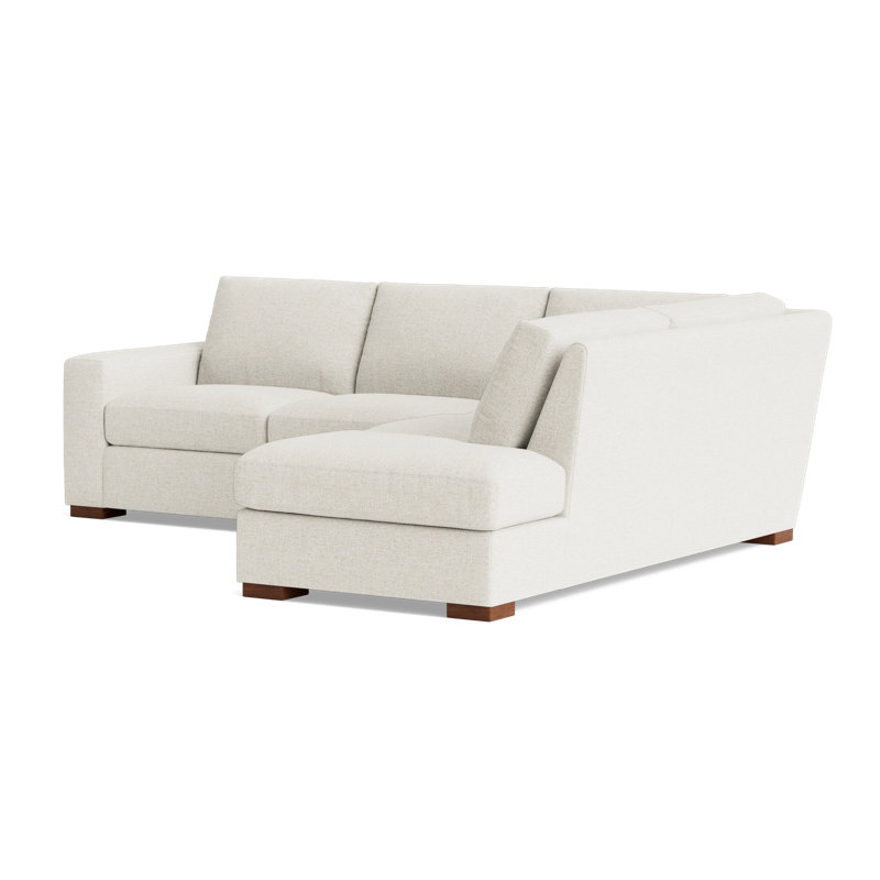 Couch Potato Sectional, Performance Weave - Onyx, Right Hand Facing