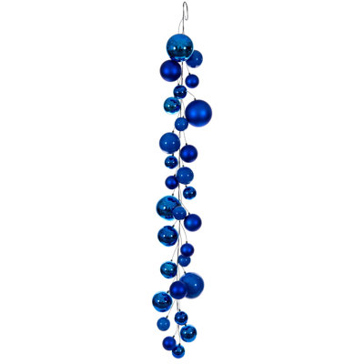  6' Blue Ball Branch Garland.