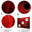 «Red Abstract Spiral Dreamscape III» - art mural abstrait en spirale en métal-806348089