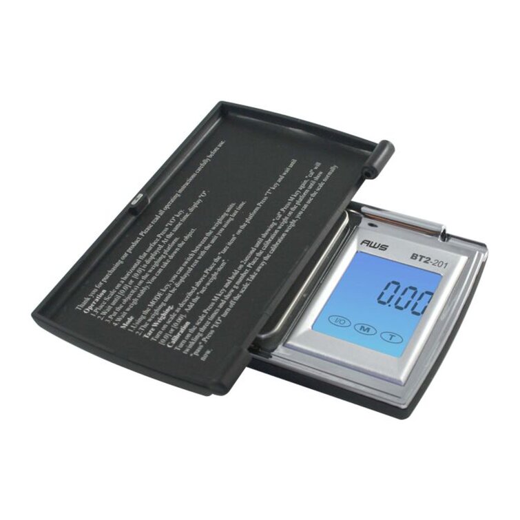 American Weigh SS Pocket Scale Back-Lit LCD Screen, Flip-Up Protective  Cover AWS-100 Silver