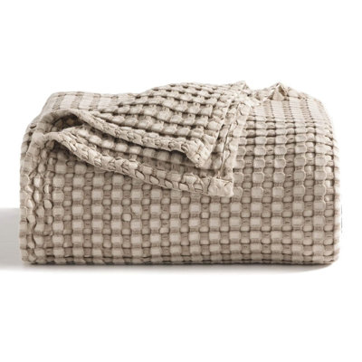 Bedsure 279gsm Cotton & Rayon from Bamboo Waffle Blanket GentleSoft™️