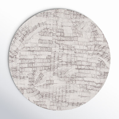 Ashwin Abstract Hand Tufted Area Rug in Brown/Ivory