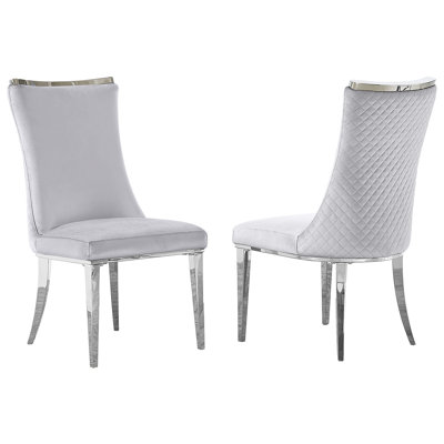Chaise d'appoint Oniyah en argent gris