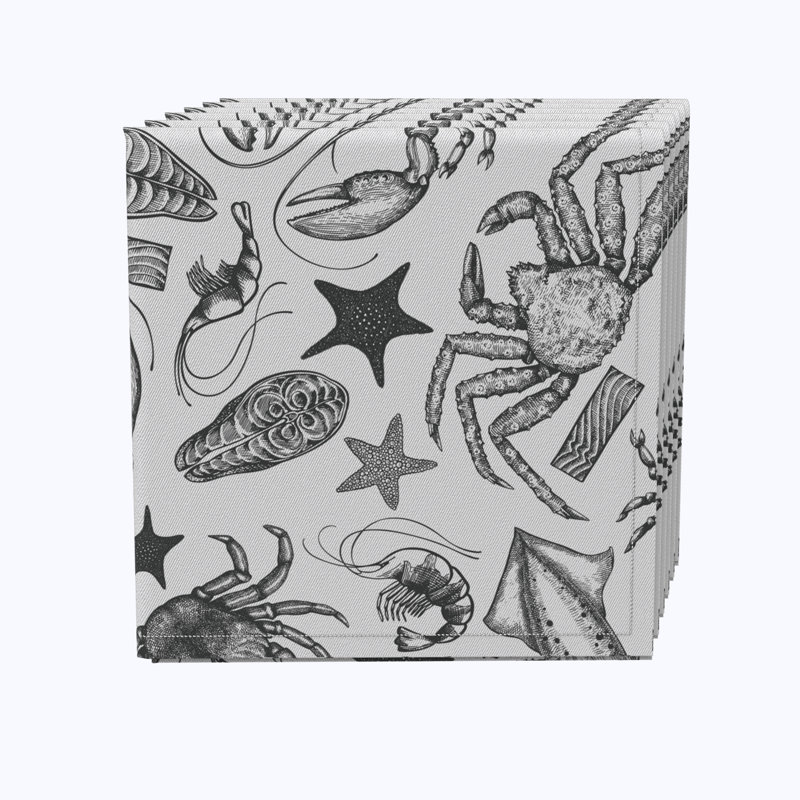 Cotton Abstract Square Napkin