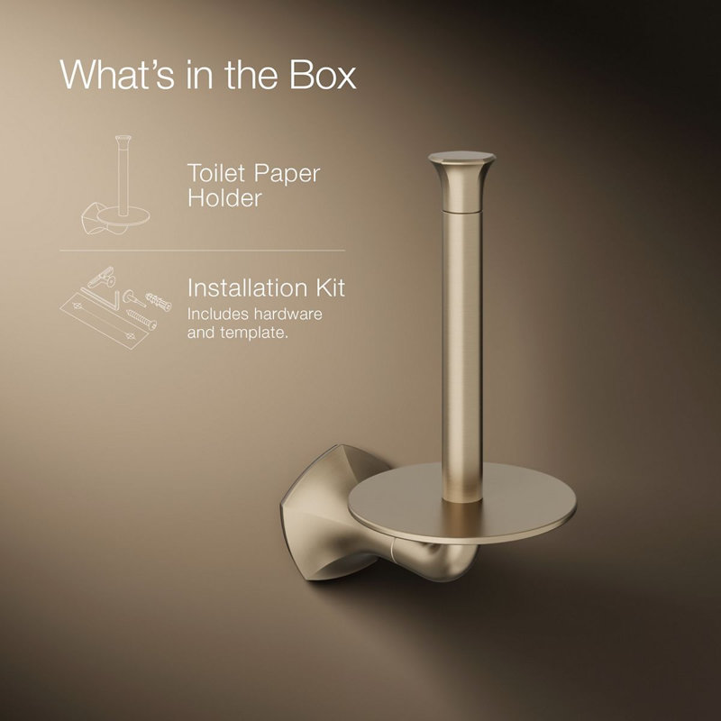 Occasion Vertical Toilet Paper Holder, Vibrant Brushed Bronze